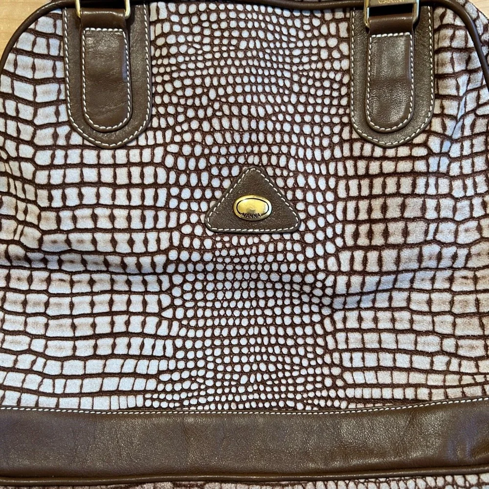 CARINI VANNA Purse Handbag Animal‎ Print Satchel Shoulder Bag Made in Italy
